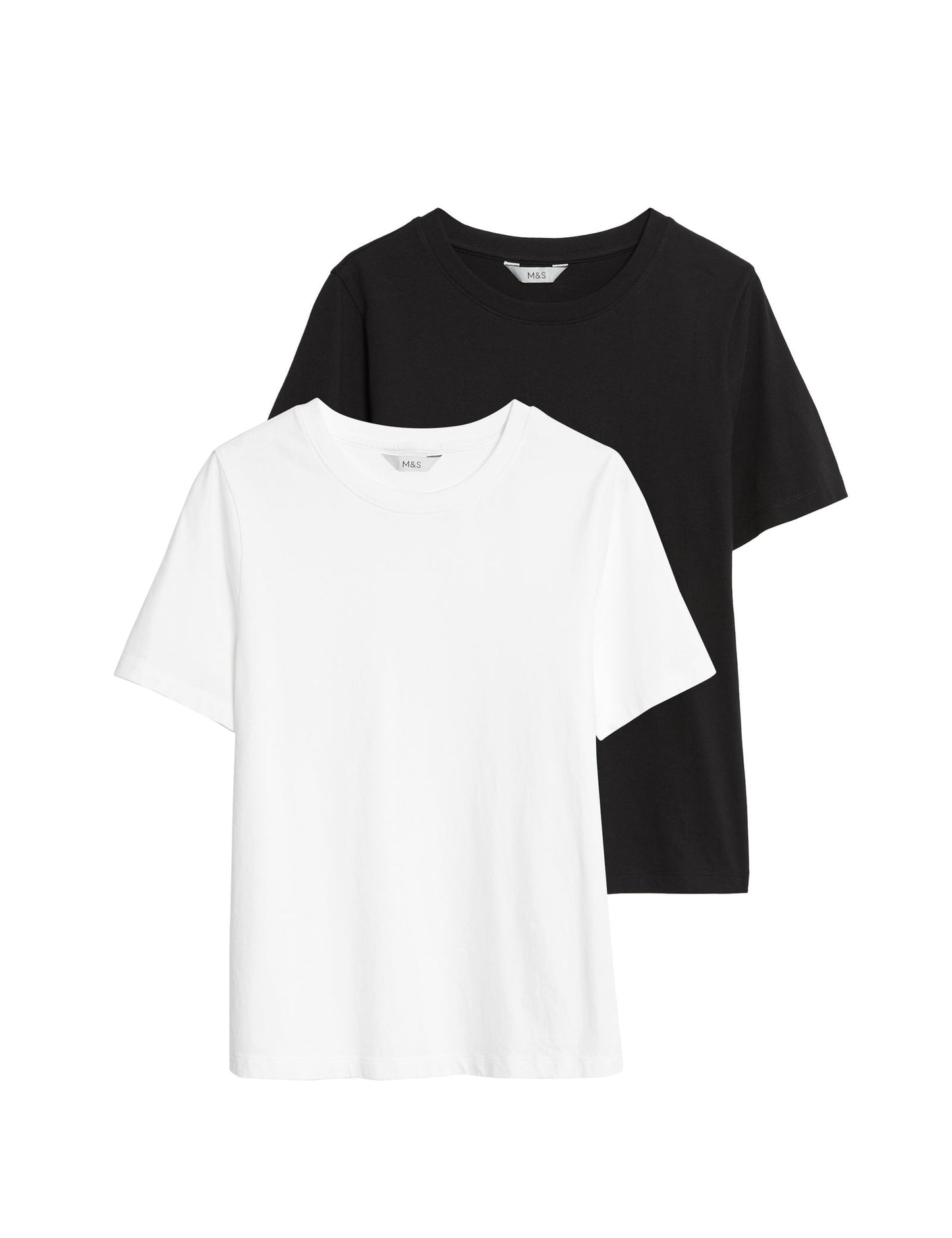 2'li Saf Pamuklu Bisiklet Yaka Regular Fit T-shirt