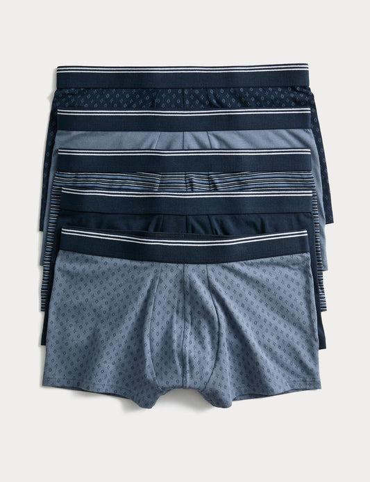 5’li Pamuklu Geometrik Boxer
