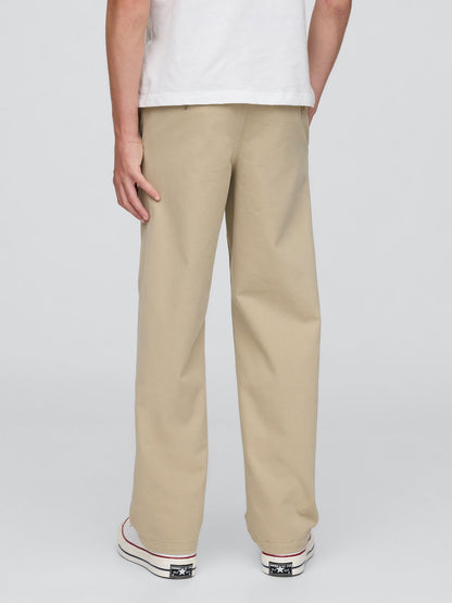 Krem Çocuklar Için Relaxed Kolay Khakis