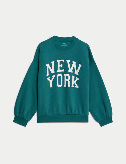 Pamuklu Grafik Detaylı Sweatshirt