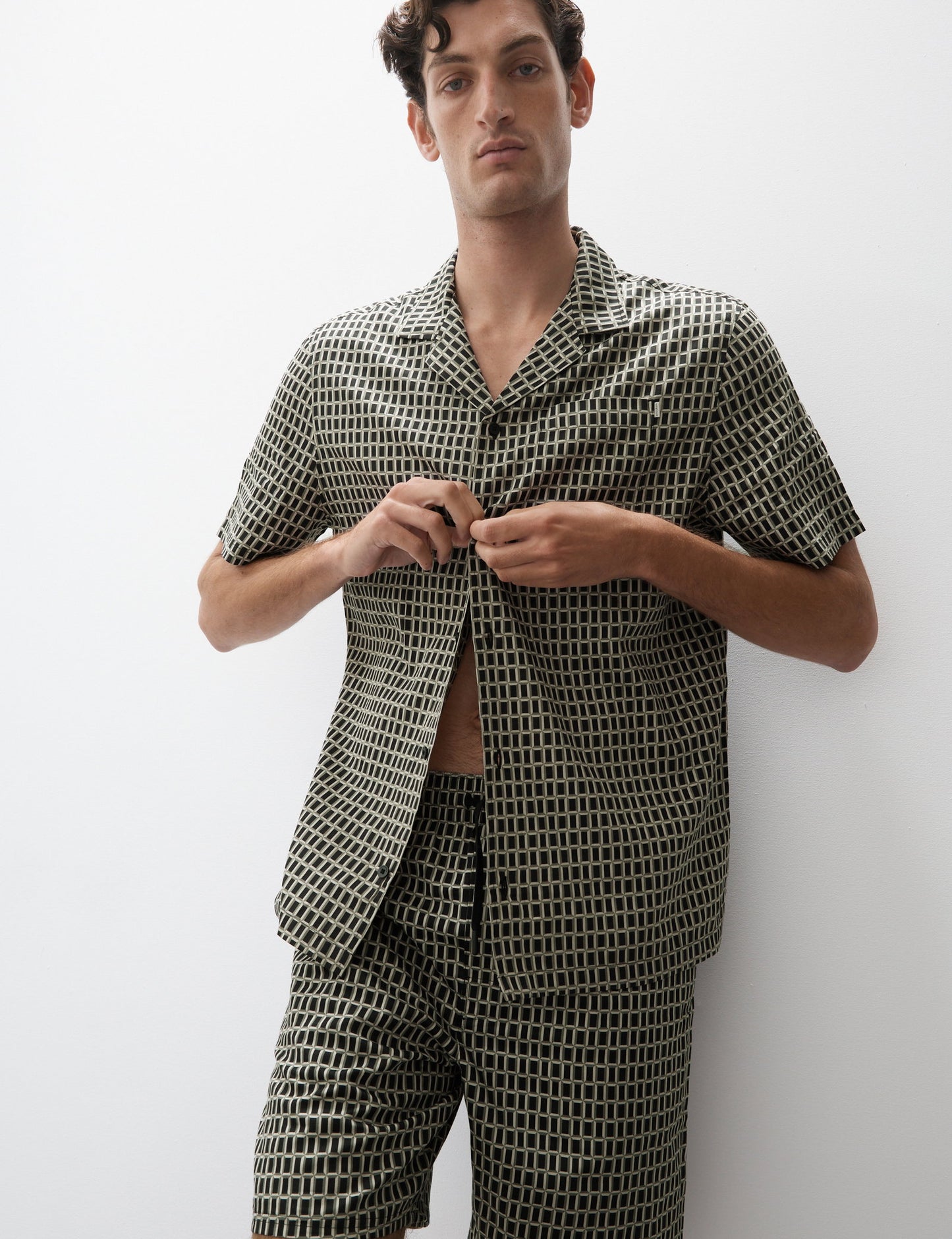 Pamuklu Desenli Pijama Üstü