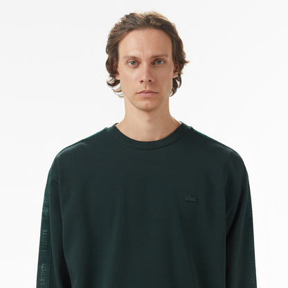 Lacoste Erkek Relaxed Fit Bisiklet Yaka Koyu Yeşil Sweatshirt