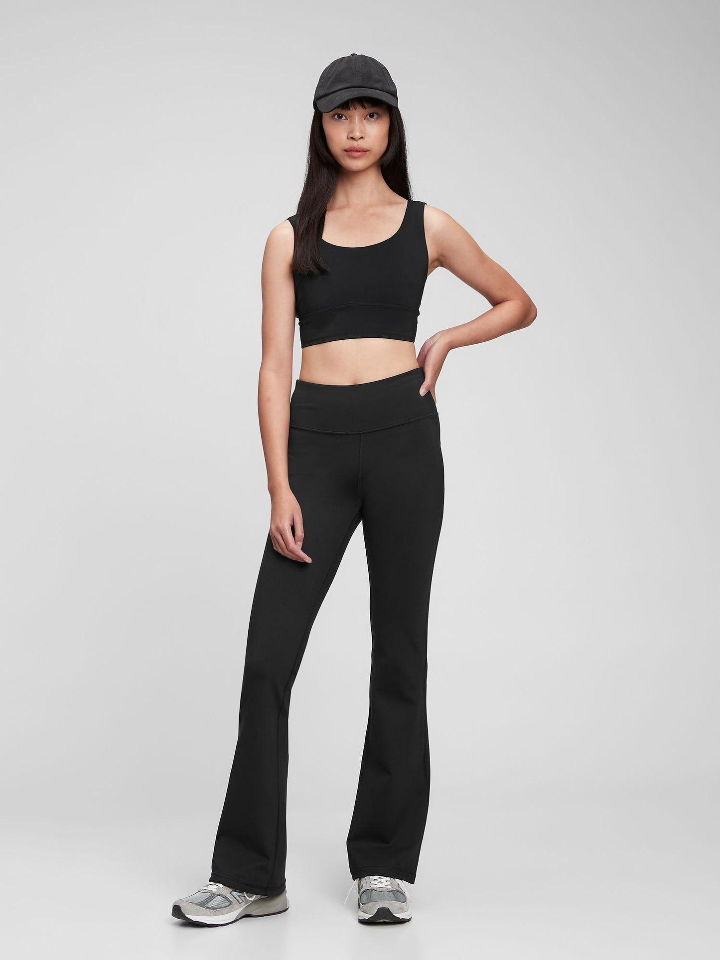 Siyah Gapfit Sky High Rise Flare Legging Tayt