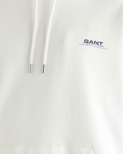 Gant Erkek Beyaz Regular Fit Kapüşonlu Sweatshirt