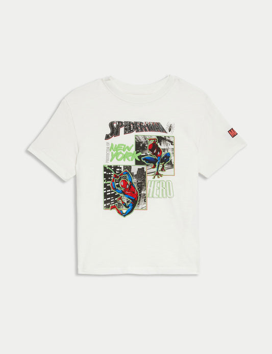 Saf Pamuklu Spider-man:trade_mark: T-shirt (2-7 Yaş)