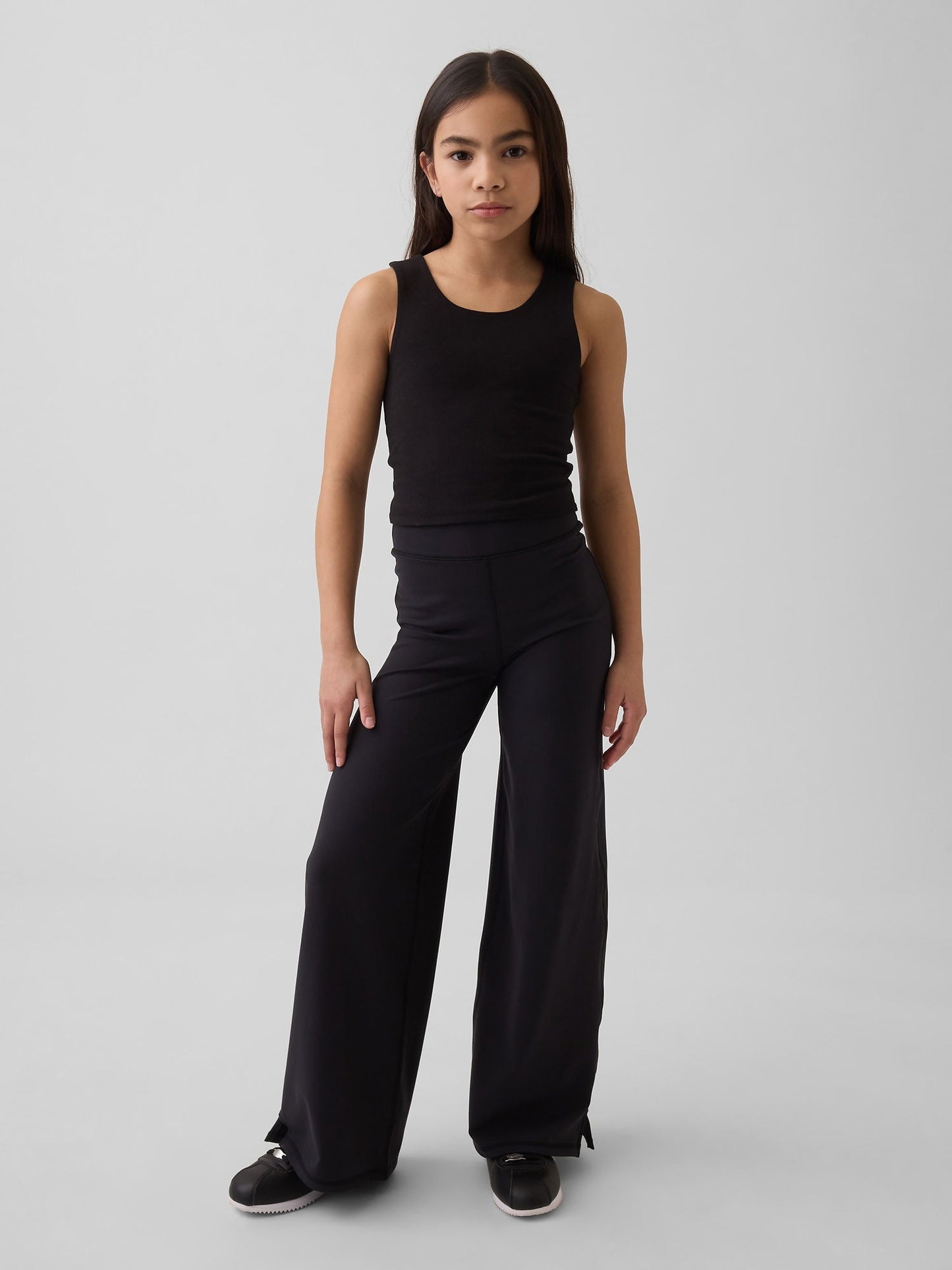 Siyah Performans Wide-leg Leggings Tayt