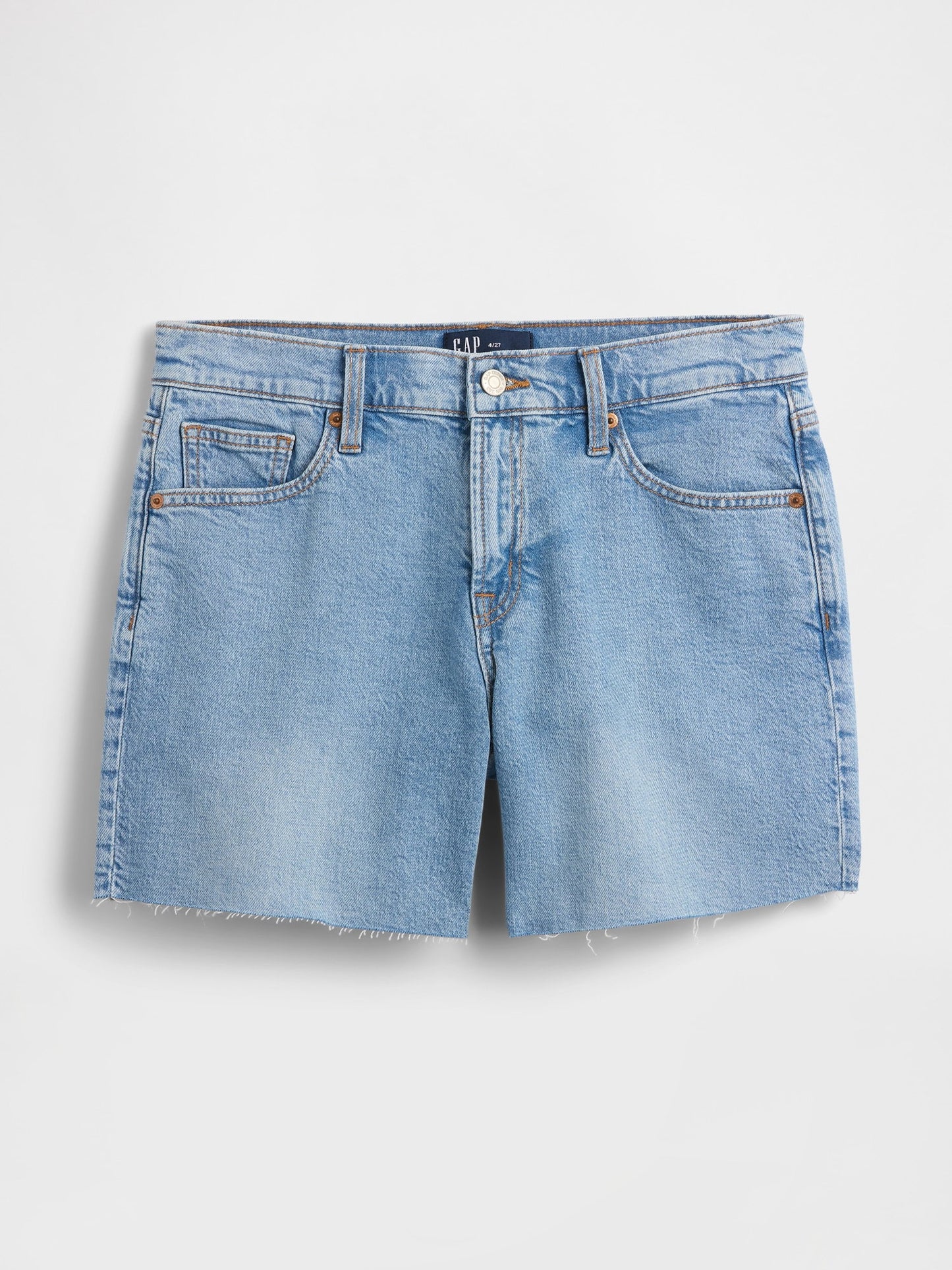 Açık Mavi 5 Mid Rise Soft Denim Şort
