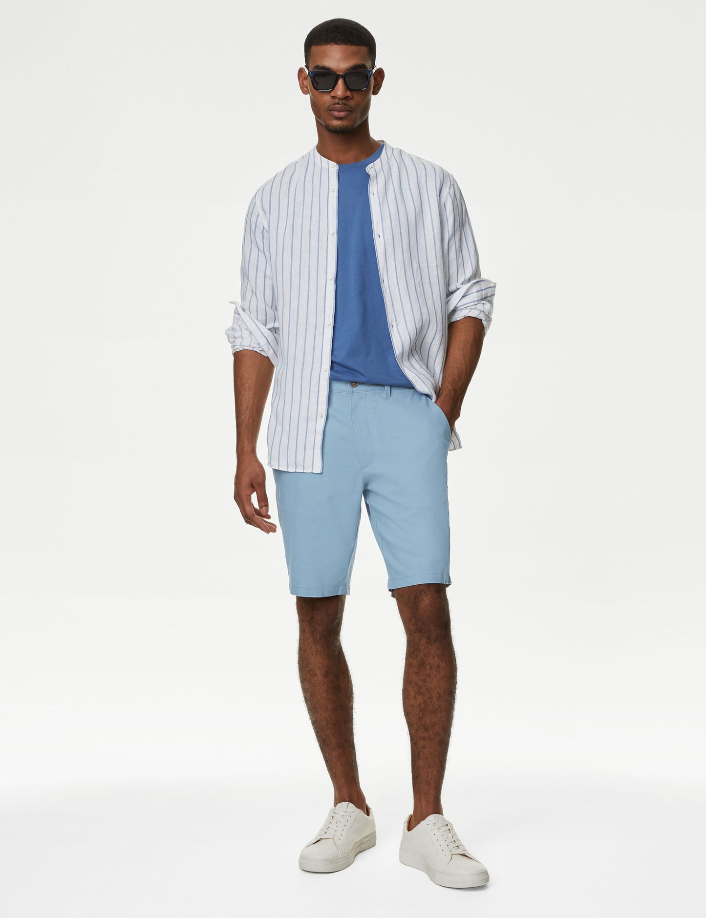 Regular Fit Keten Şort
