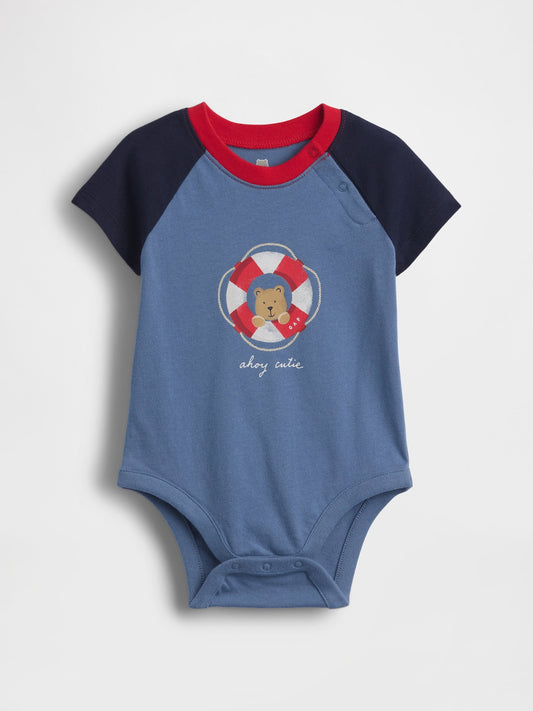 Mavi First Favorites Organik Pamuk Grafik Baskılı Bodysuit