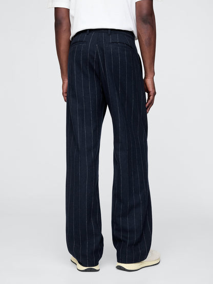 Lacivert 365 Yün Karışımı Relaxed Fit Pantolon