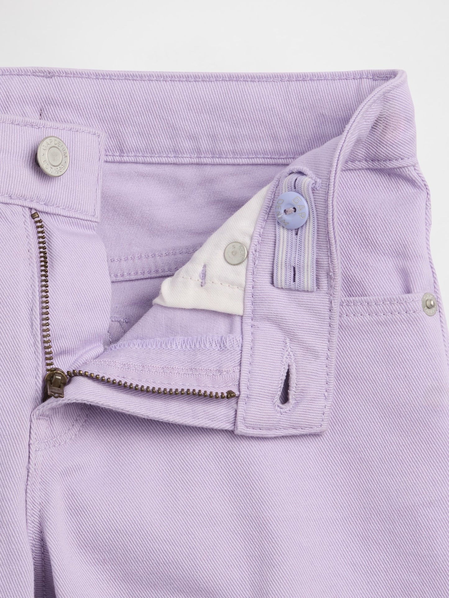 Lila Denim Midi Şort