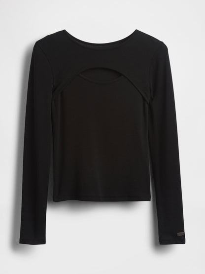 Siyah Modern Cutout T-shirt
