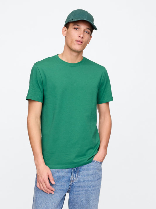 Koyu Yeşil Everyday Soft Sıfır Yaka T-Shirt