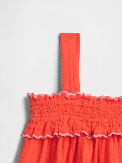 Kırmızı Gauze Woven Bluz