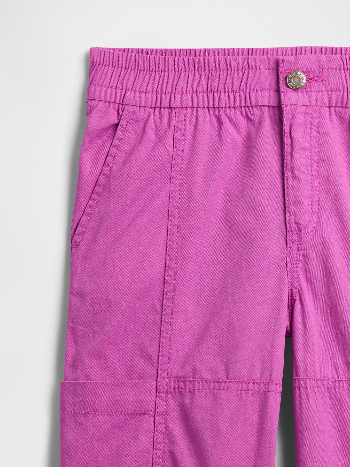 Pembe Twill Loose Kargo Pantolon