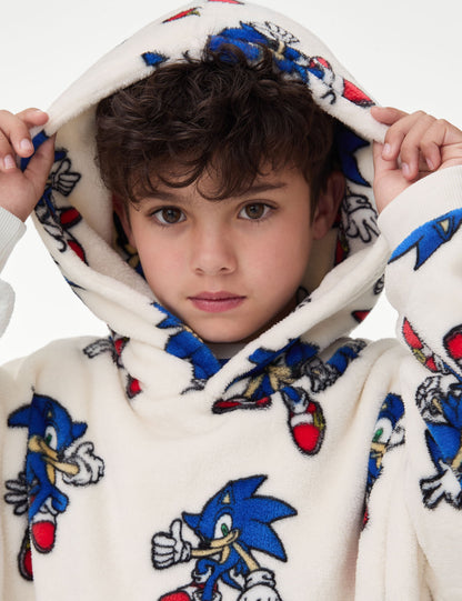 Sonic The Hedgehog:trade_mark: Oversize Kapüşonlu Peluş Hoodie (3-14 Yaş)