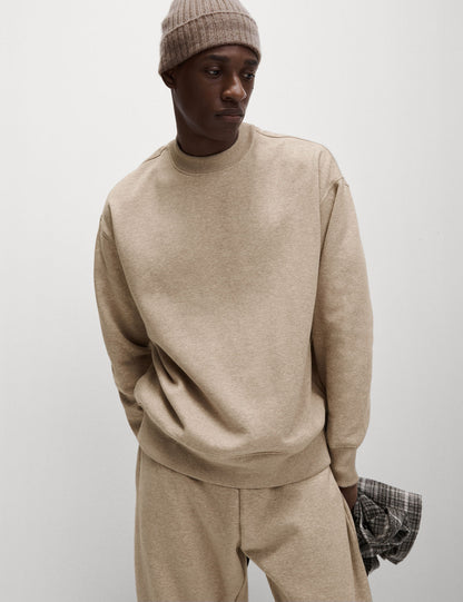 Saf Pamuklu Relaxed Fit Sweatshirt