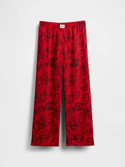 Kırmızı Kids Marvel Geri Dönüştürülmüş Flannel Pijama Pantolon