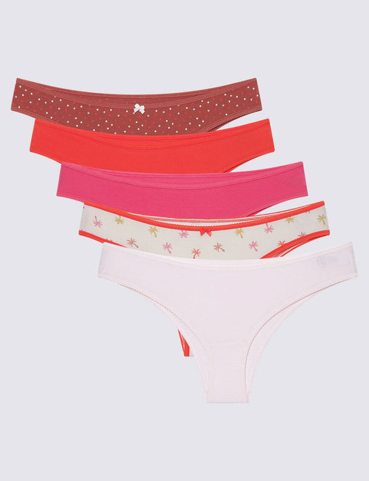 5'li Cotton Lycra® Brazilian Külot Seti