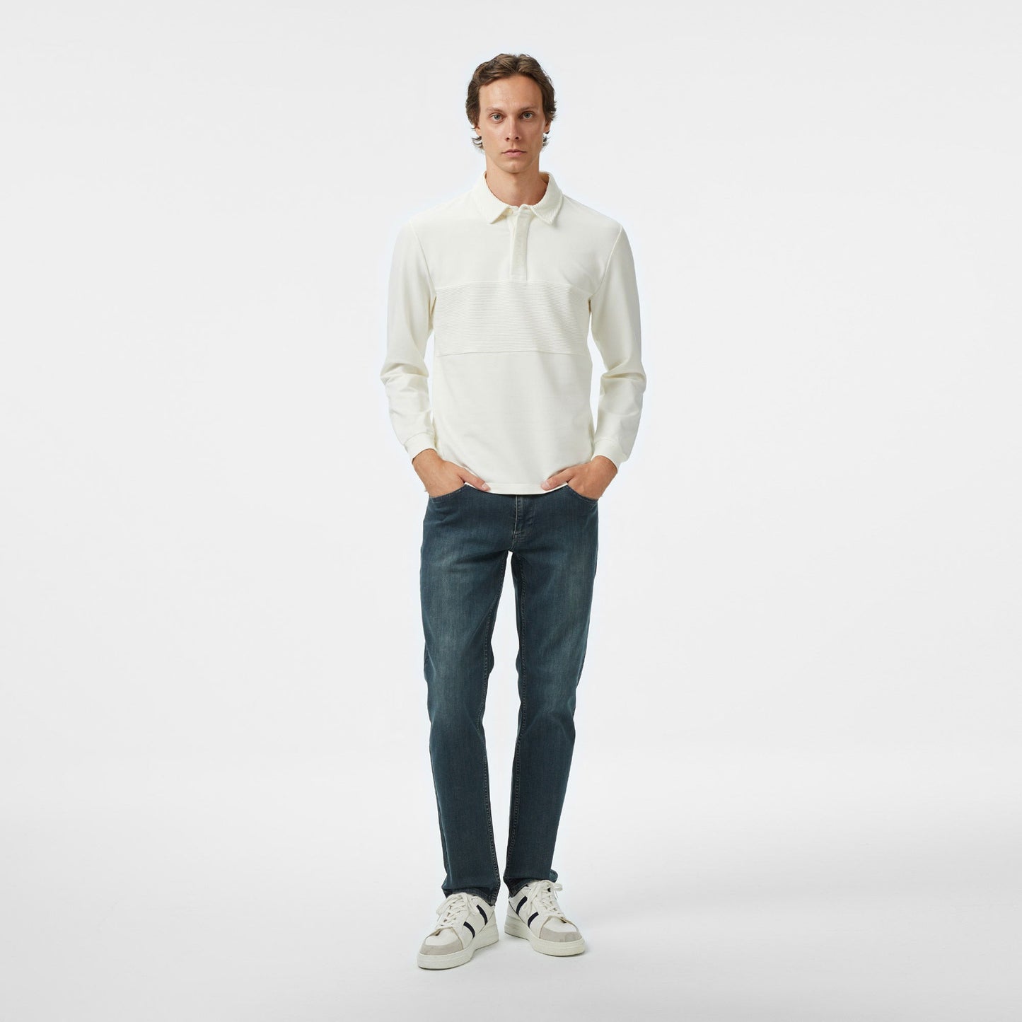 Nautica Erkek Ekru Classic Fit Polo