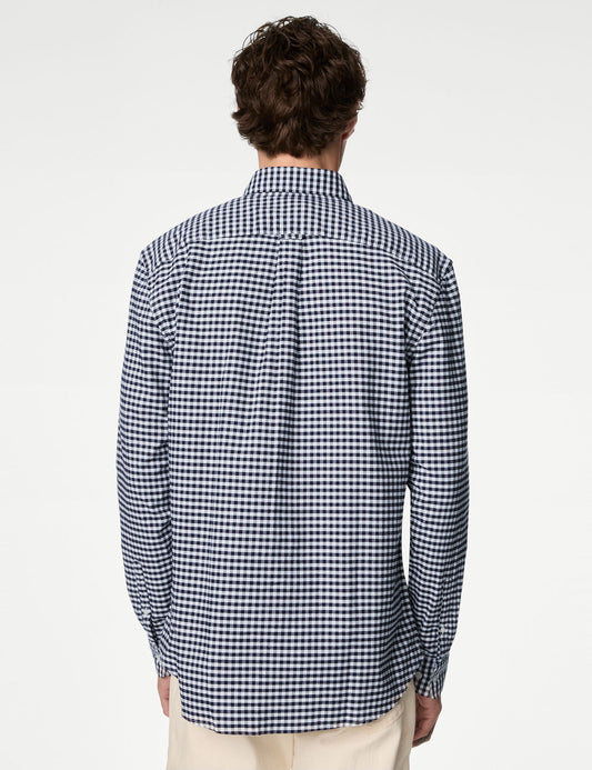 Saf Pamuklu Regular Fit Oxford Gömlek