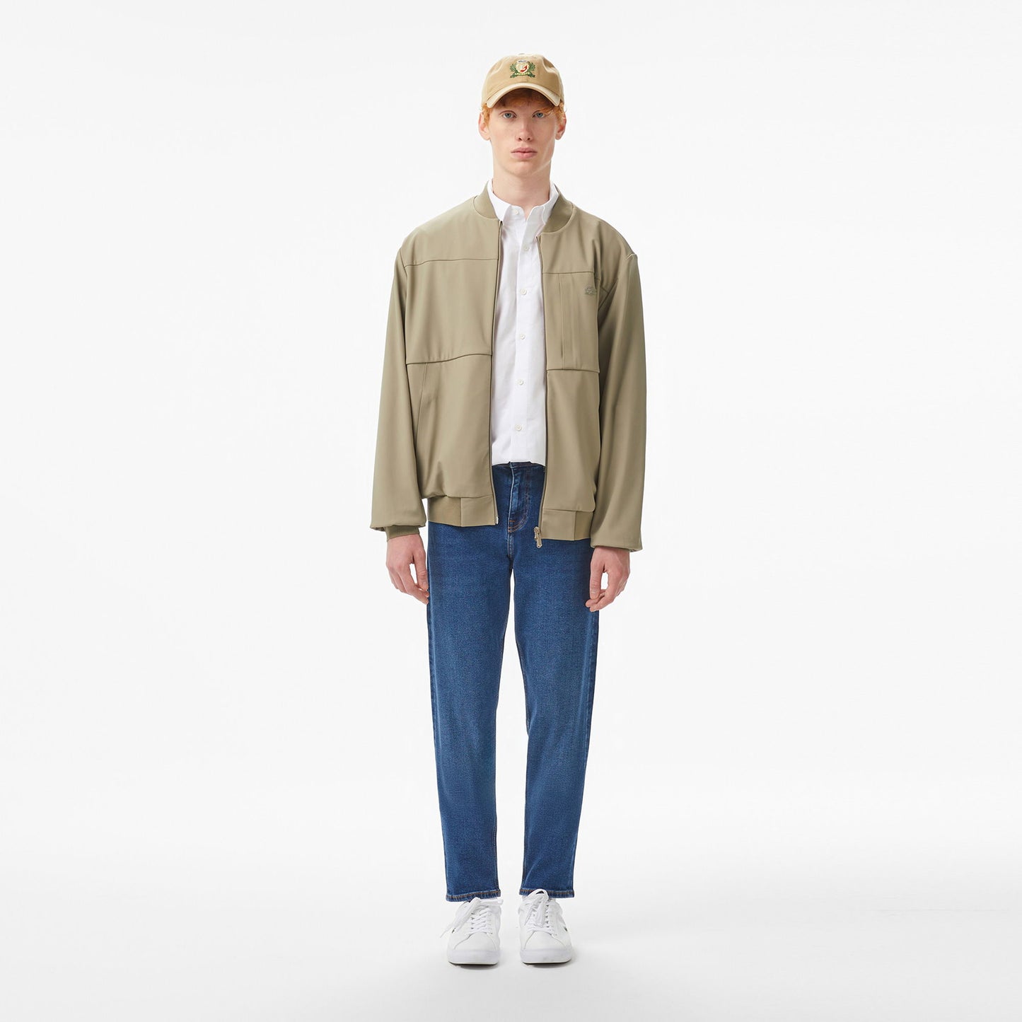 Lacoste Erkek Hakim Yaka Açık Kahverengi Bomber Ceket