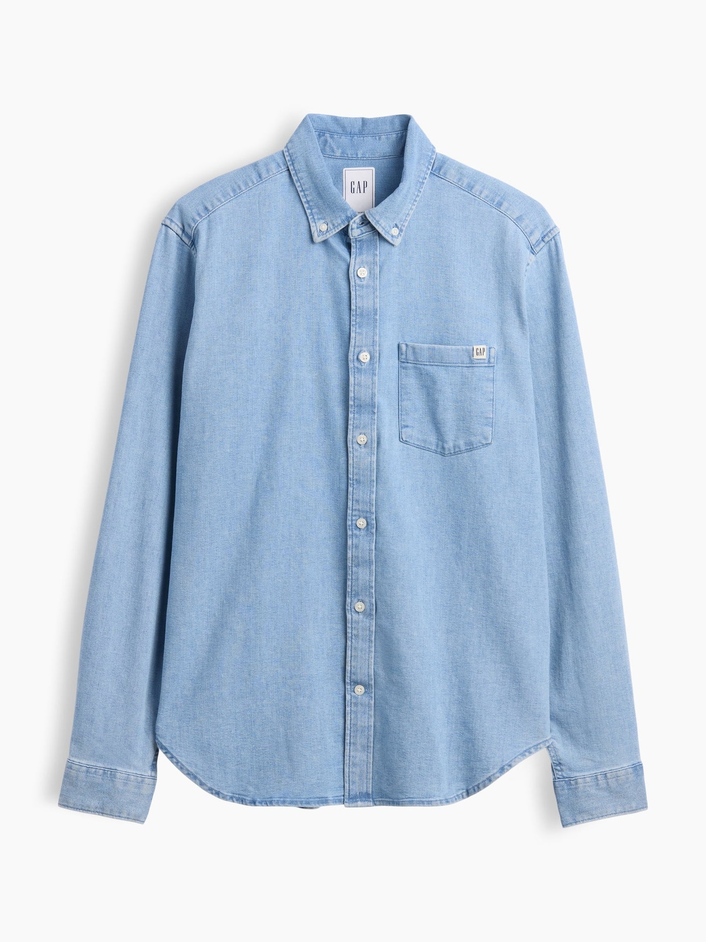 Açık Mavi Relaxed Denim Gömlek