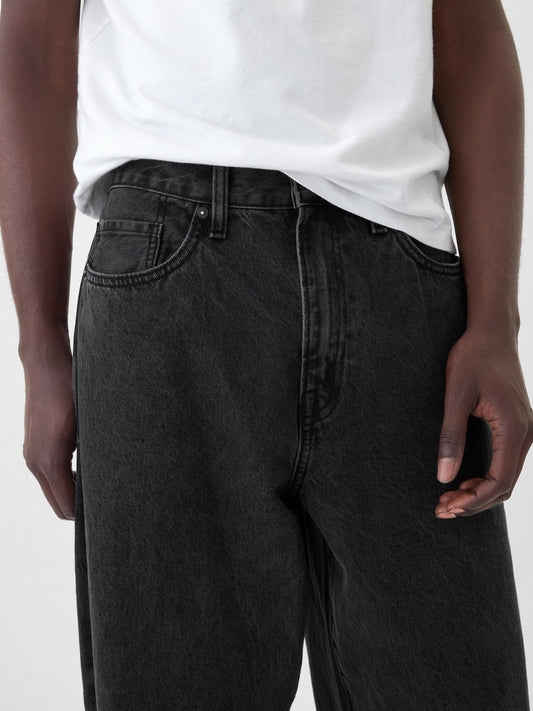 Siyah Baggy Jean Pantolon