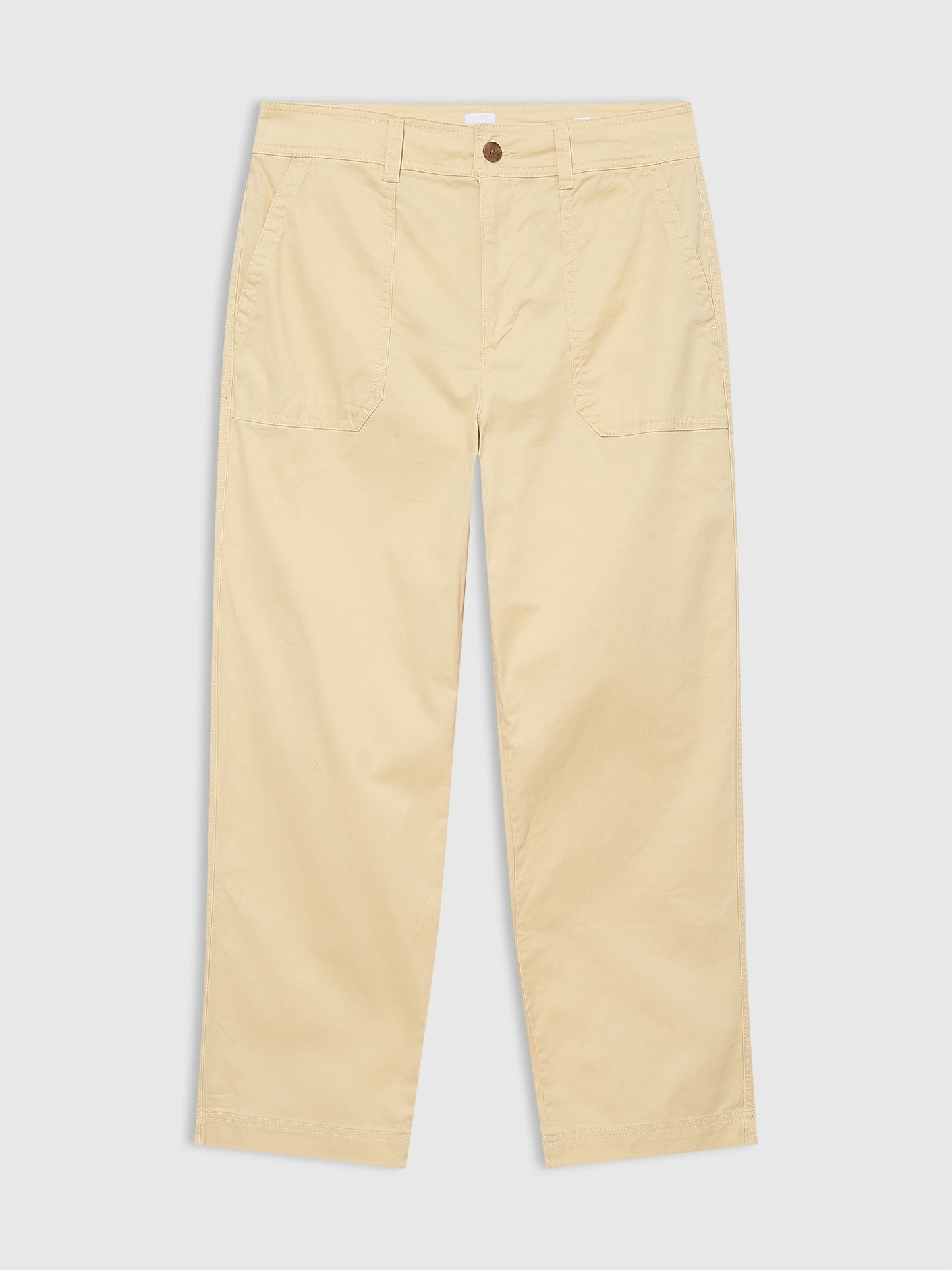 Krem High Rise Girlfriend Utility Khaki Washwell™ Pantolon