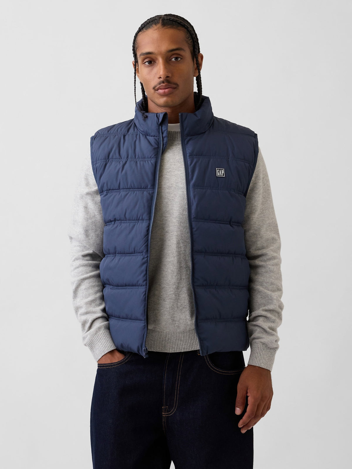 Lacivert Relaxed Puffer Şişme Yelek