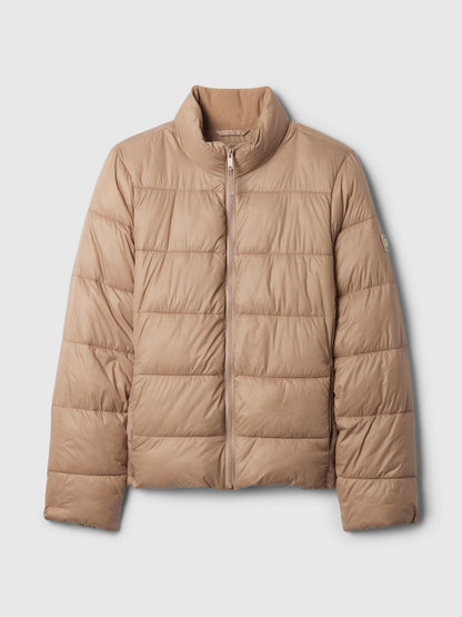 Bej Coldcontrol Puffer Şişme Mont