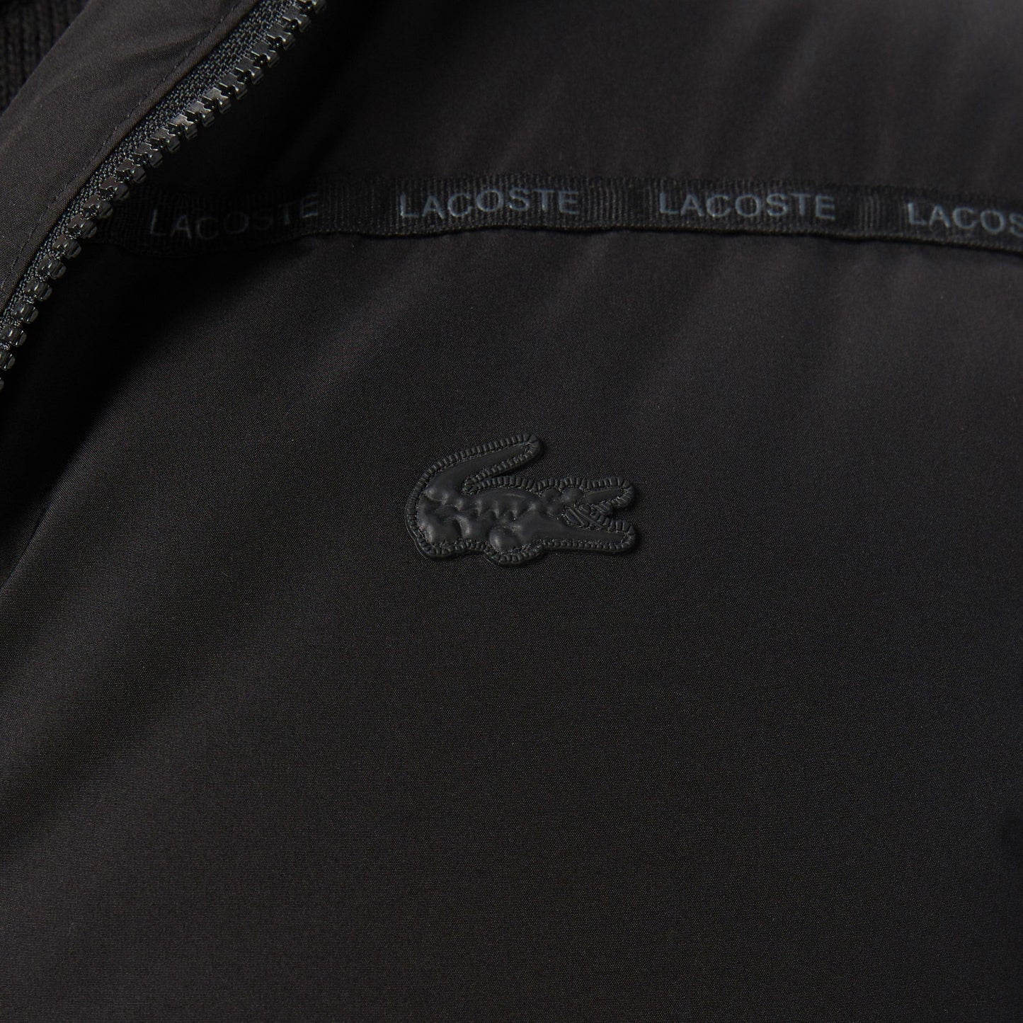 Lacoste Erkek Kapüşonlu Siyah Mont