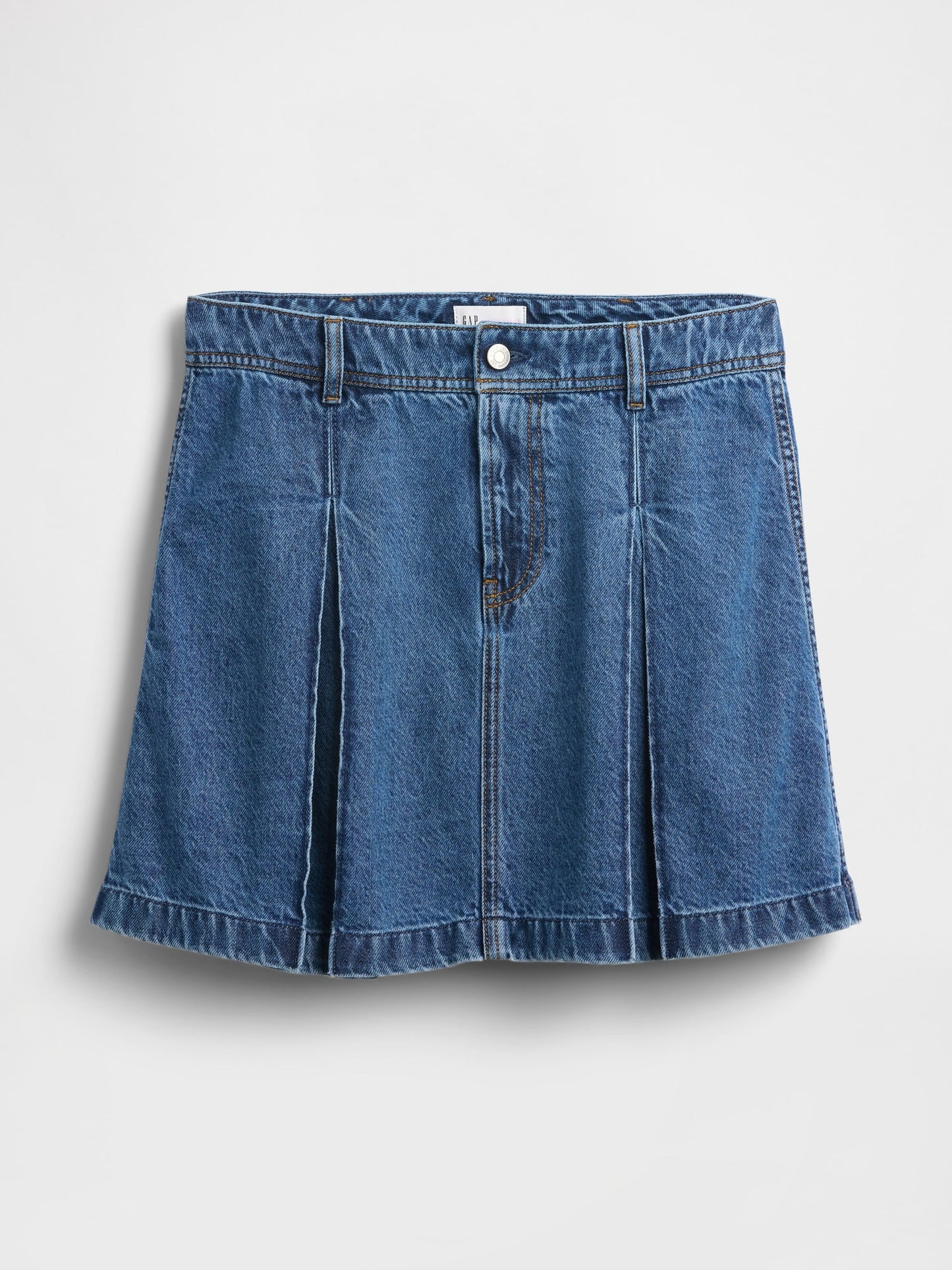 Mavi Gap × Sandy Liang Pileli Denim Mini Etek