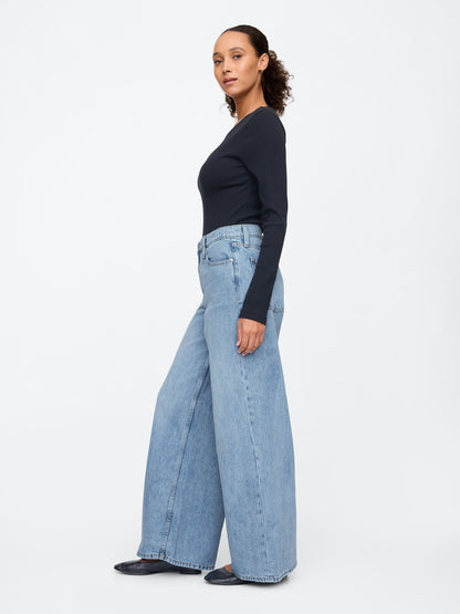Açık Mavi Baggy Jean Pantolon