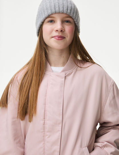 Regular Fit Saten Bomber Ceket (6-16 Yaş)