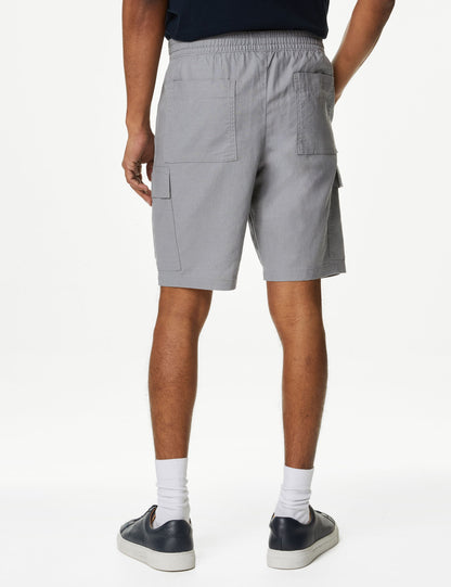 Regular Fit Utility Keten Şort