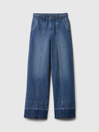 Mavi High Rise Stride Seamed Wide-leg Jean Pantolon