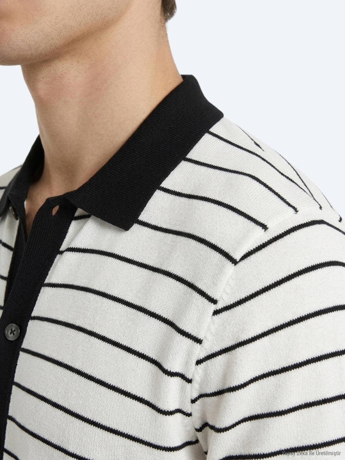 Ekru Çizgili Regular Fit Kısa Casual Pamuk Karışımlı Gömlek