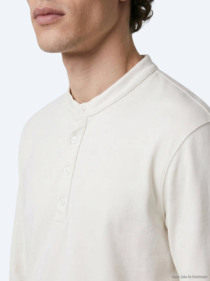 Ekru Düz T-shirt