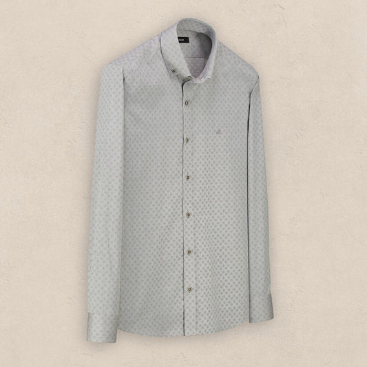 Eleta Slimeo Mavi Desenli Gömlek