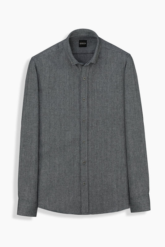 Eleta Slim Koyu Gri Gömlek