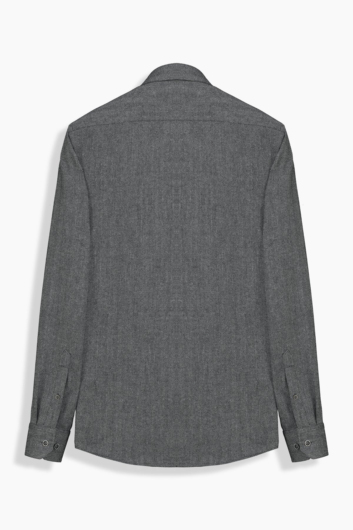 Eleta Slim Koyu Gri Gömlek