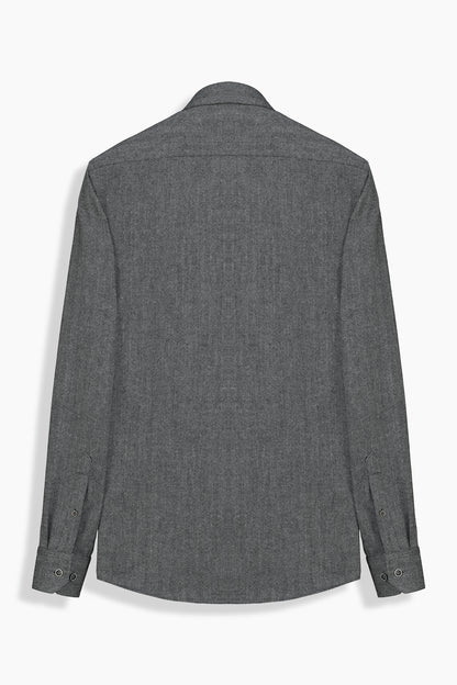 Eleta Slim Koyu Gri Gömlek