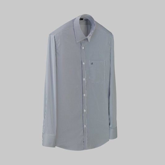 Elvio Selection Çizgili Lacivert Gömlek