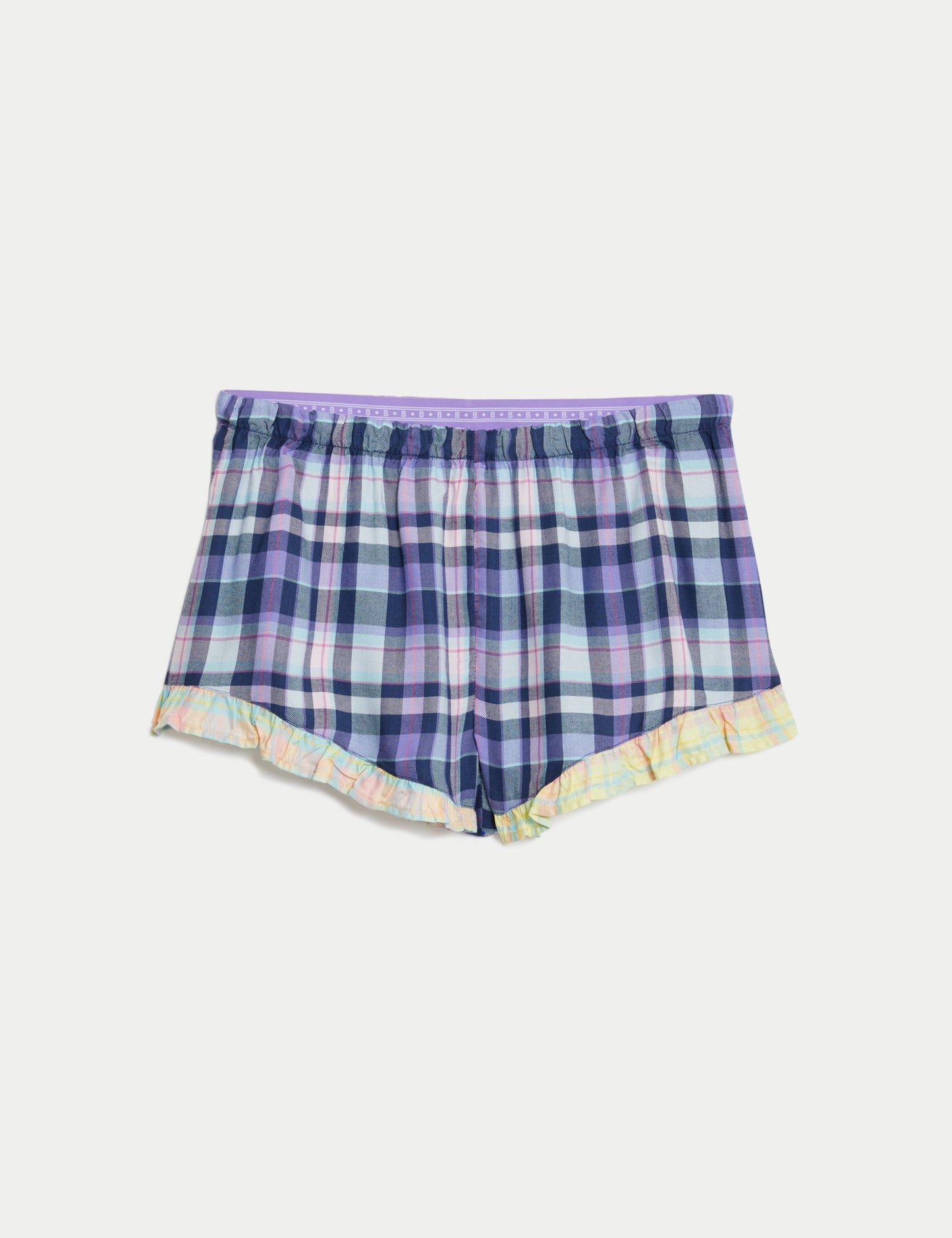 Ekose Desenli Şort Pijama Altı