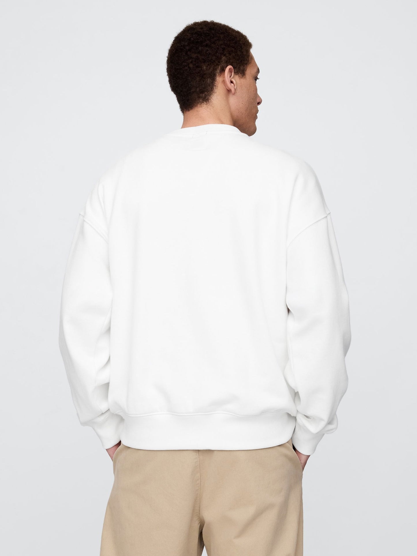 Beyaz Gap × Disney Grafikli Oversized Sweatshirt