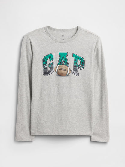 Gri Grafik Baskılı T-shirt