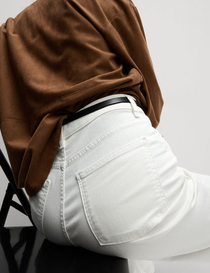 Yüksek Bel Wide Leg Jean Pantolon