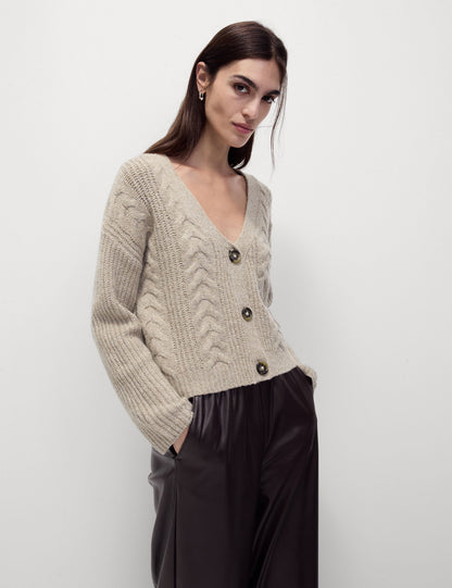 V Yaka Relaxed Fit Hırka