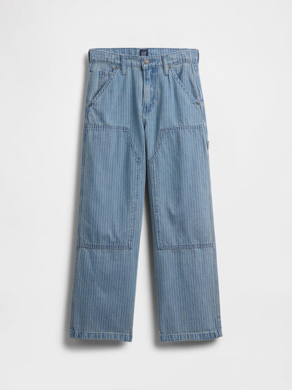 Mavi Kids Baggy Çizgili Iki Dikişli Carpenter Jean Pantolon